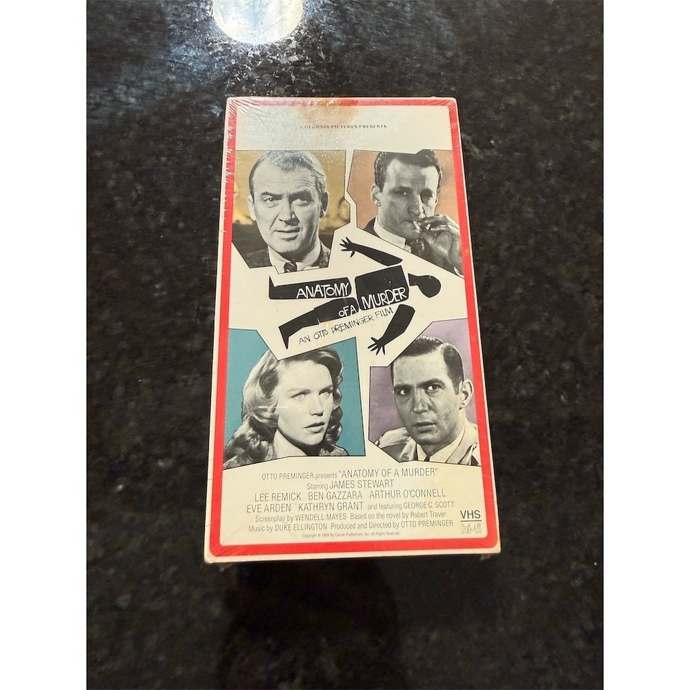 Anatomy of a Murder VHS Hi-Fi Courtroom‎ Drama James Stewart NR Slipcase